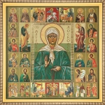 Икона "Матрона Московская", рама 28х28, в коробке