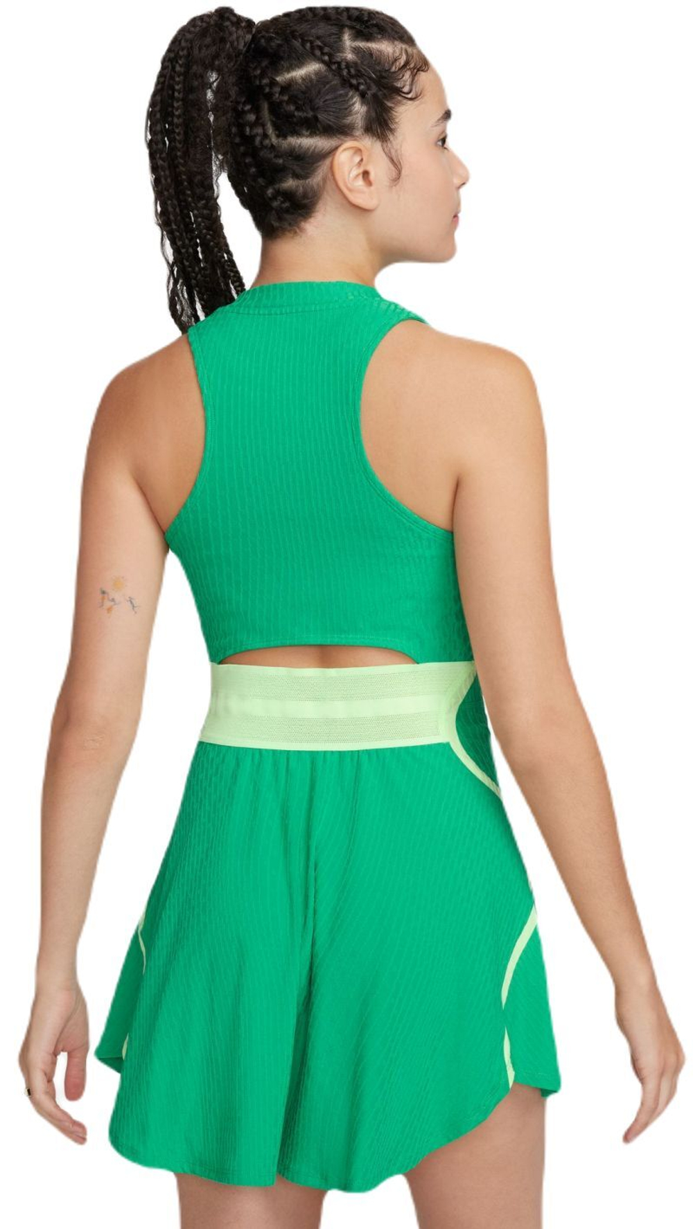 Теннисное платье Nike Court Dri-Fit Slam Tennis Dress - stadium green/stadium green/barely volt/white