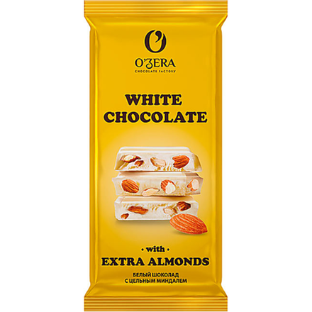 Шоколад Ozera White& Extra Amond 90 гр