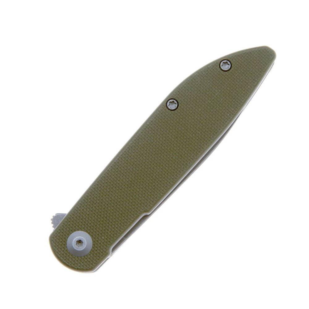 Складной нож SENCUT Bocll II D2 Steel Gray Stonewashed Handle G10 OD Green