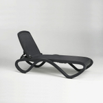 Шезлонг-лежак пластиковый, Nardi Omega, антрацит