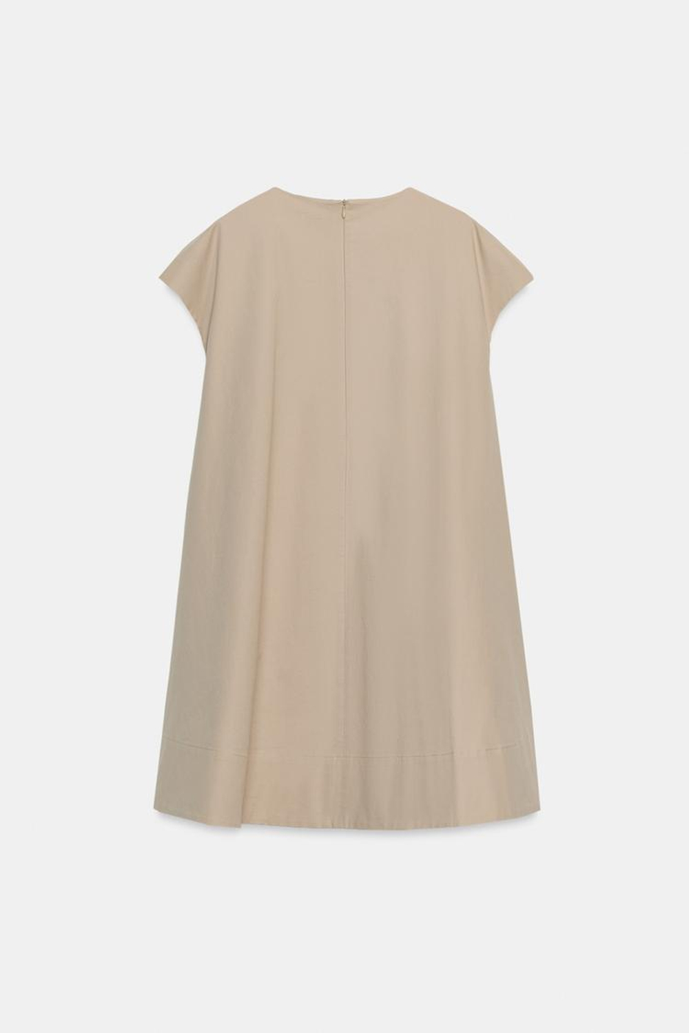 ZARA КОРОТКОЕ ПЛАТЬЕ — ZW COLLECTION, СВЕТЛЫЙ ЖЕЛТО-КОРИЧНЕВЫЙ