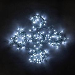 Светодиодная гирлянда Пятиминутка для ели высотой 2.4 м., 288 холодных белых LED ламп, зеленый ПВХ, Beauty Led (GFM288C-14-1W)