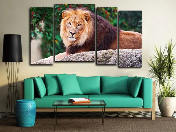 Модульная картина "Царь зверей"