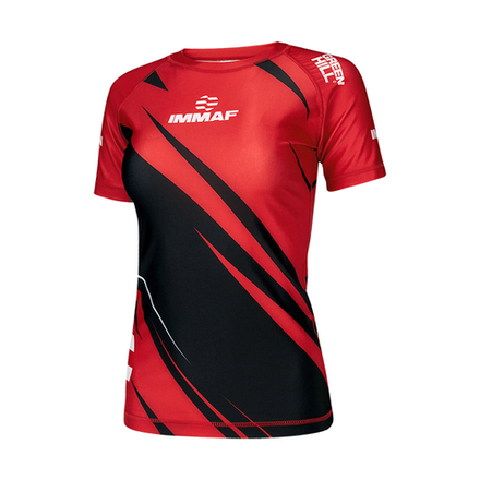 RGI-4021w Рашгард RASH GUARD IMMAF approved женский черно-красный