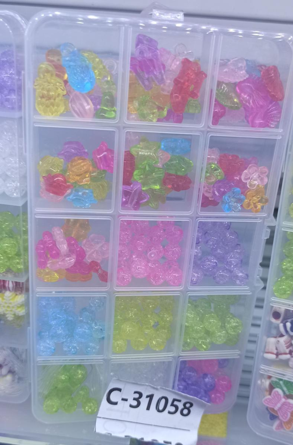 Набор украшений для девочек, в наборе бусины, браслет 10х17 см, коробка с-31058