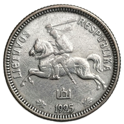 Монета 1 лит 1925 год Литва