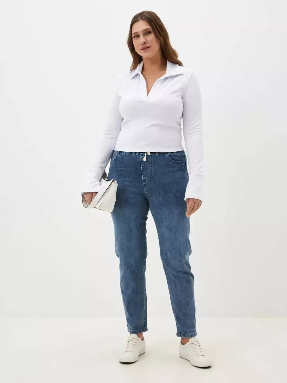 Джинсы на резинке больших размеров