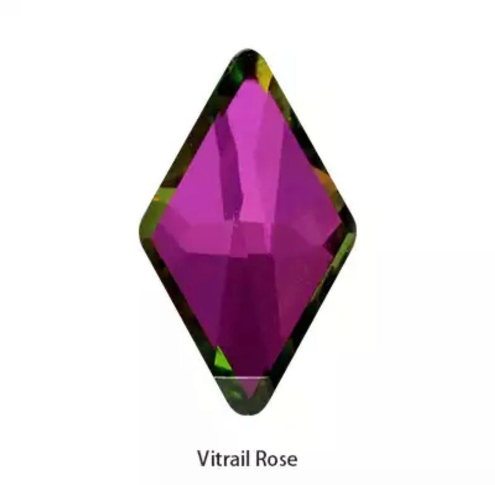 Ромб Vitrail Rose 5*8 мм - 2 шт