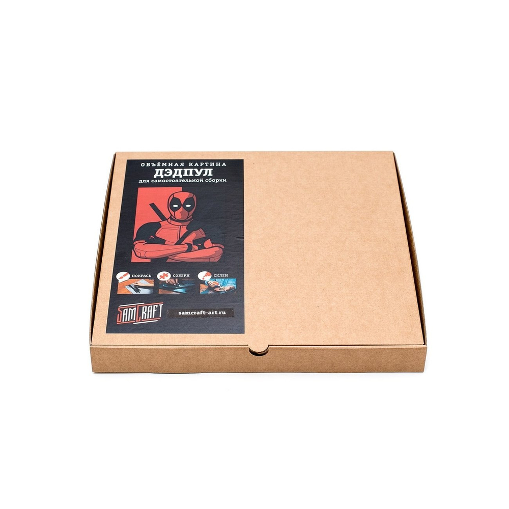 Многослойная 3D картина из дерева "Дэдпул" 23х30см (SamCraft)