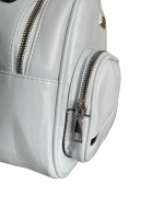 Рюкзак- сумка экокожа голубая QOZA женская