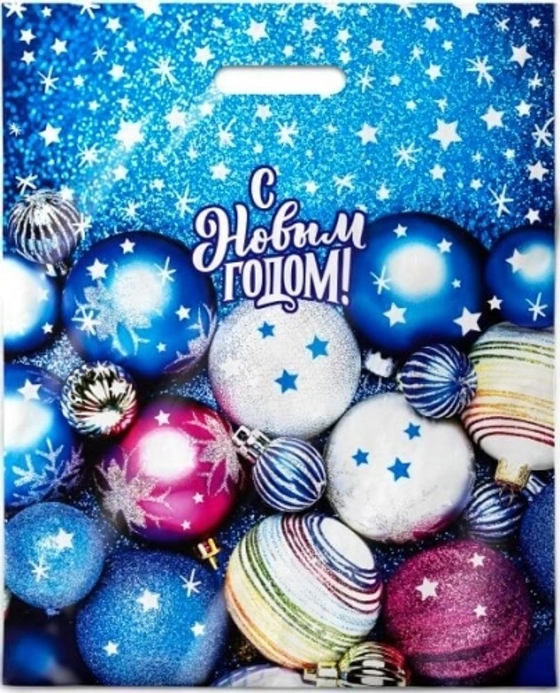 Новогодние пакеты &quot;Синева&quot; 38х47+6см 60мкм (50/500шт)