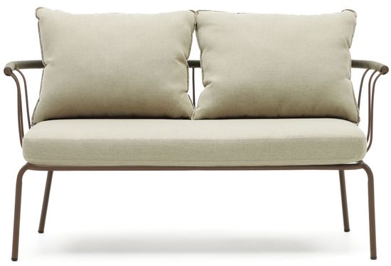 Salguer Диван из зеленого шнура и стали с коричневой окраской 134 см Испания 