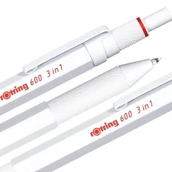 Мультифункциональная ручка ROTRING 600 3 в 1 IRON белая (2149494) 3
