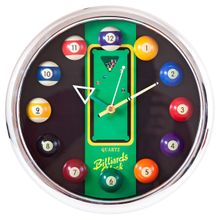 Часы настенные "12 шаров" D27 см (хром), пластик