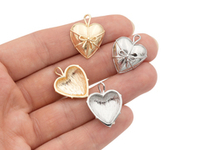 Подвеска "Сердце с бантиком" 22мм