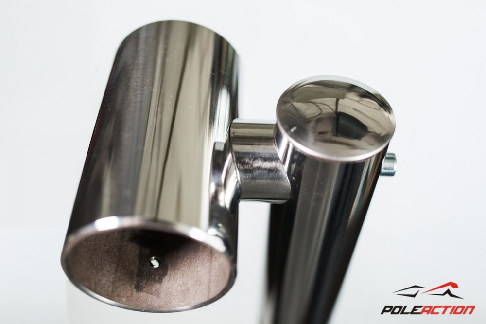 Модель №18 – стойка двухуровневого балетного станка «Элегант» (нержавеющая сталь)