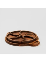 Деревянная менажница с ручками из кедра