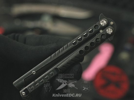 Складной нож бабочка STEELCLAW Секиро-02 c клинком из стали D2, рукоять Stainless Steel