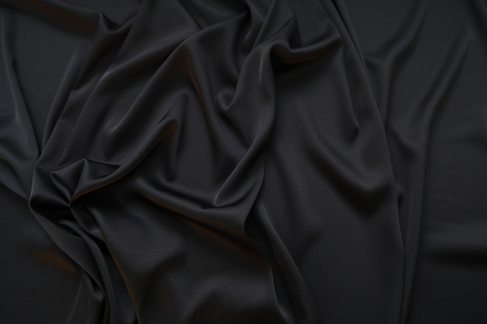 Шелк однотонный черный