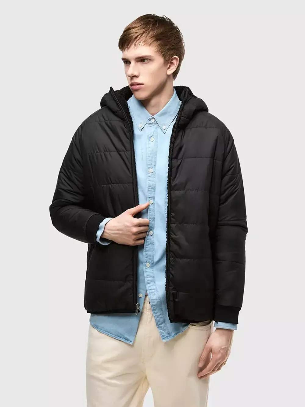 Куртка мужская из "пушистого" флиса KAYUM NORPPA черный