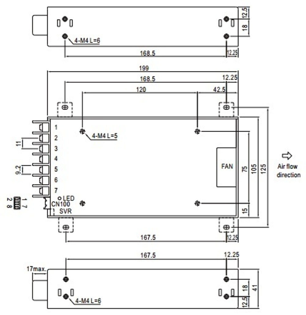 Преобразователь AC-DC сетевой Mean Well HRPG-300-12