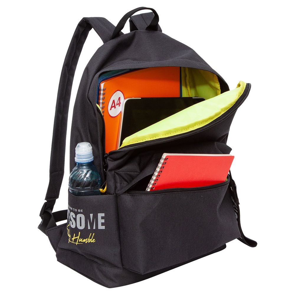 Рюкзак Grizzly, 30*44*15см, 1 отделение, 4 кармана, укрепленная спинка, черный