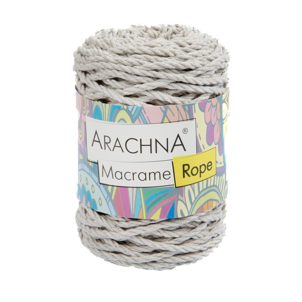 Пряжа Arachna Macrame Rope / уп.3 мот. по 120г, 54м, 003 лен