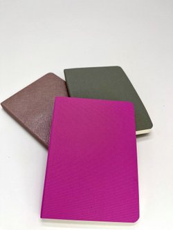 Набор 3 блокнота 88л (138*102мм) линейка розовый, перламутровый, серый (5447-3)