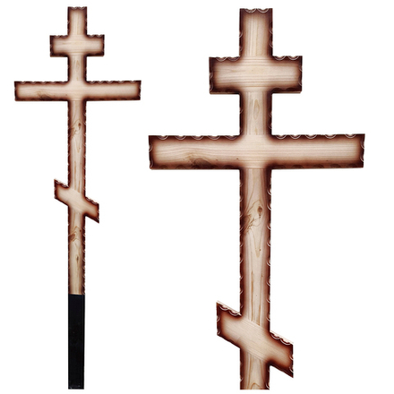 Крест сосновый  "Резной край" 215 см