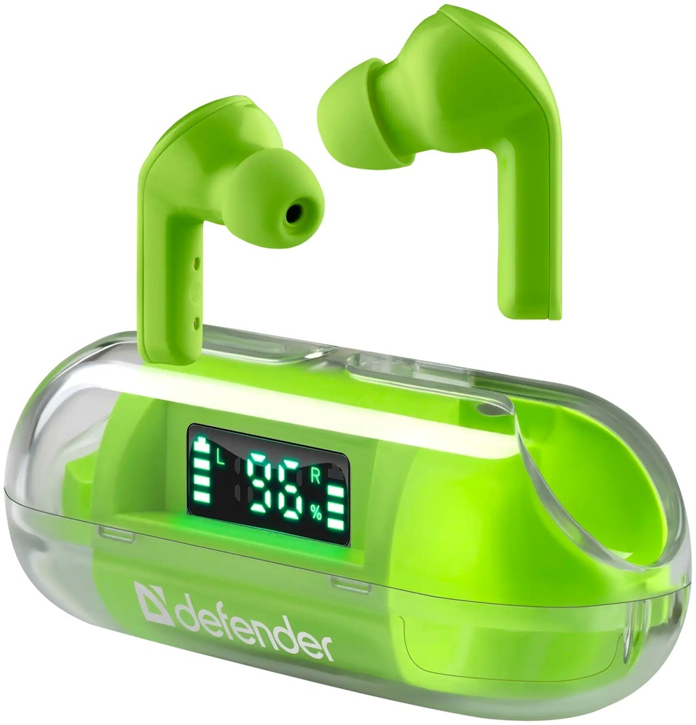 Наушники Defender Twins 916 Green зеленый