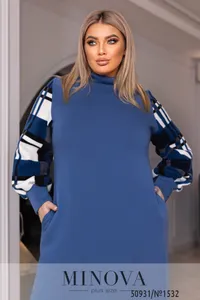 Платье 1532-джинс Minova