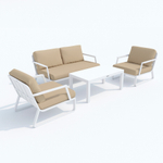 Лаунж зона Ideal Patio ЭСТИВО бежевая - белый каркас