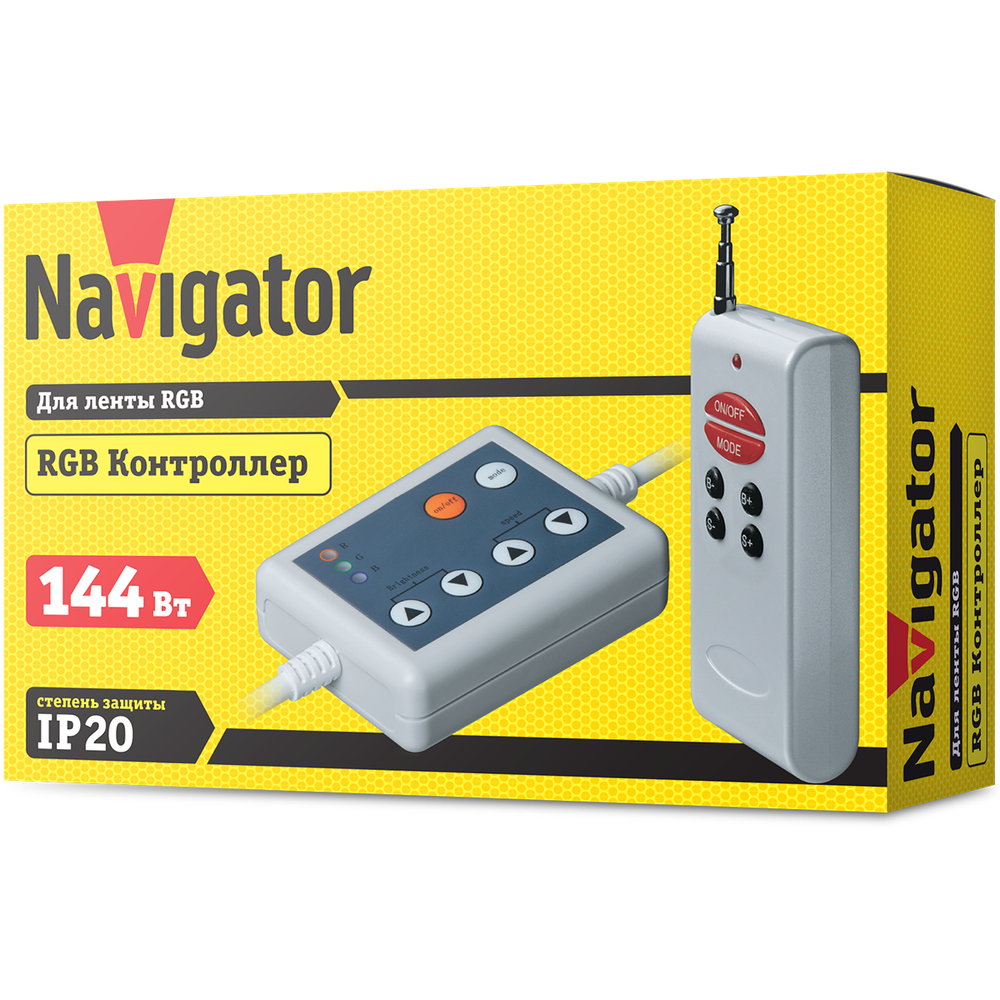 Контроллер Navigator 71 475 ND-CRGB144RF-IP20-12V