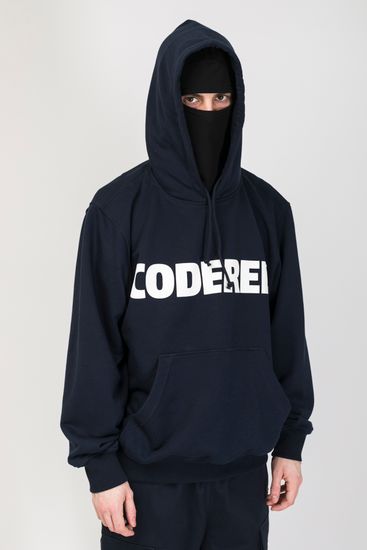 Толстовка CODERED Base Hoodie Wide Summer Нэви/Принт Oversize Logo R