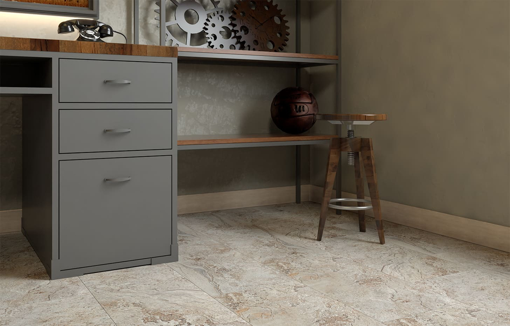 SPC StoneFloor Плитка Травертин Бежевый 234-1 НР