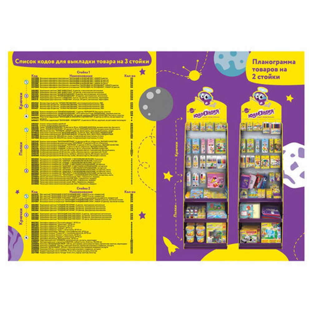 Стойка для размещения товара напольная УСИЛЕННАЯ ЮНЛАНДИЯ, 200х60х40 см, 3 полки, 25 крючков, 504345