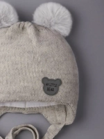 Шапка детская зимняя вязаная с ушками