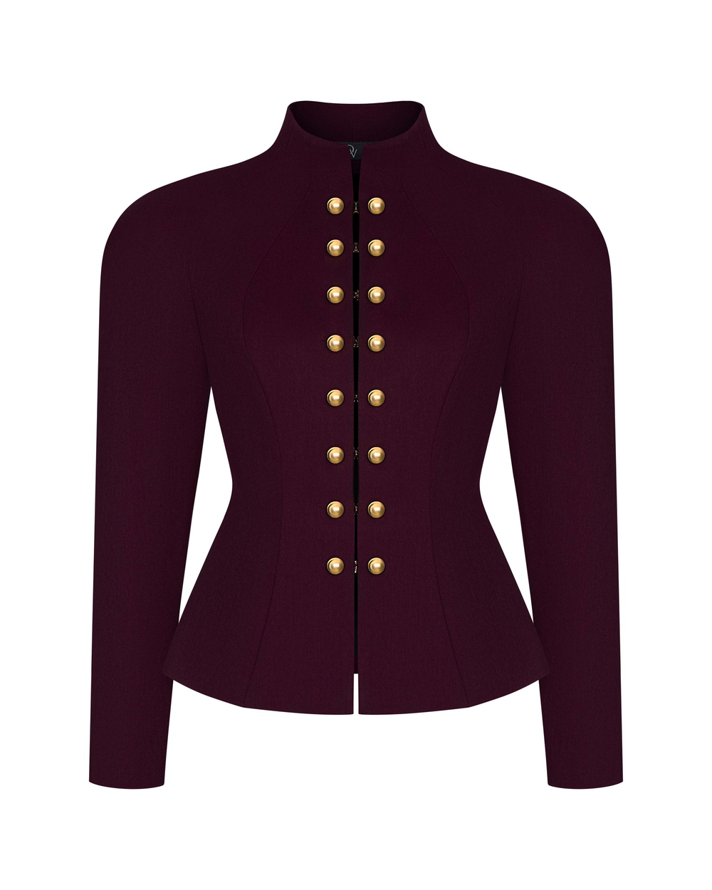 Жакет приталенный с золотыми пуговицами из вискозы