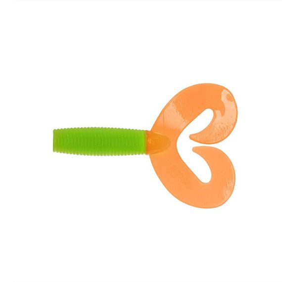 Твистер Helios Credo Double Tail 1,96"/5 см Lime & Orange 10шт. (HS-27-020)
