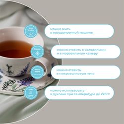 Набор чайных пар Floral, 250 мл, 2 шт.