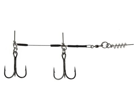 Оснастка стал. Lucky John STINGER SSW 1х7 3,5+5,5cm, оснащ. тройником №01 1шт.