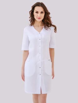 Женский медицинский халат белый Х-246к1/2 клеон проф Медис