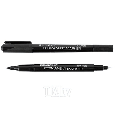 Маркер д/CD 2-х стор.черный (Darvish)