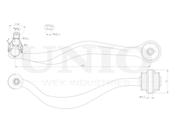 Рычаг подвески поперечный передний нижний левый UNIO SSP-40023