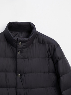 Massimo Dutti Легкий пуховик, темно-синий