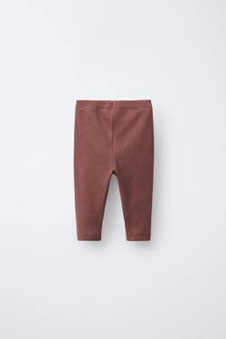 ZARA НАБОР ИЗ ДВУХ ОДНОТОННЫХ ЛЕГИНСОВ, РОЗОВАТЫЙ