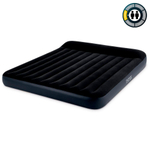 Мaтрас нaдувной Intex с подголовником 64144 Pillow Rest King 183х203х25 см / Крoвать нaдувная Интeкс двухспальная велюровая королевского размера
