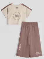 Костюм для девочки, футболка и кюлоты
