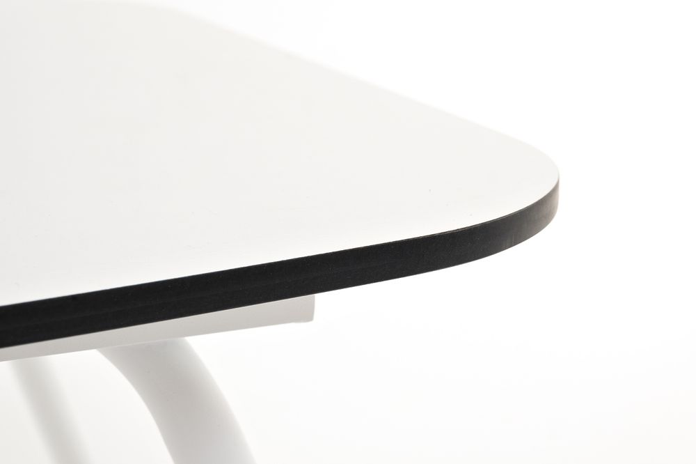 "Верона" журнальный стол из HPL 120х65, H40, каркас белый муар, цвет столешницы "молочный"